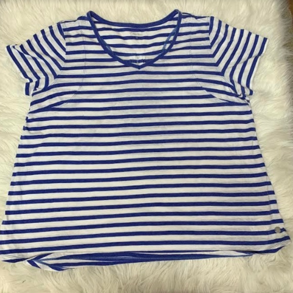 Pleated Stripe Performance Back Top Plus Size Calvin Klein NEW - Picture 1 of 4